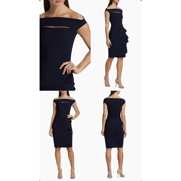 CHIARA BONI La Petite Robe MELANIA OFF THE SHOULDER CUT OUT DRESS Black … - Picture 9 of 16